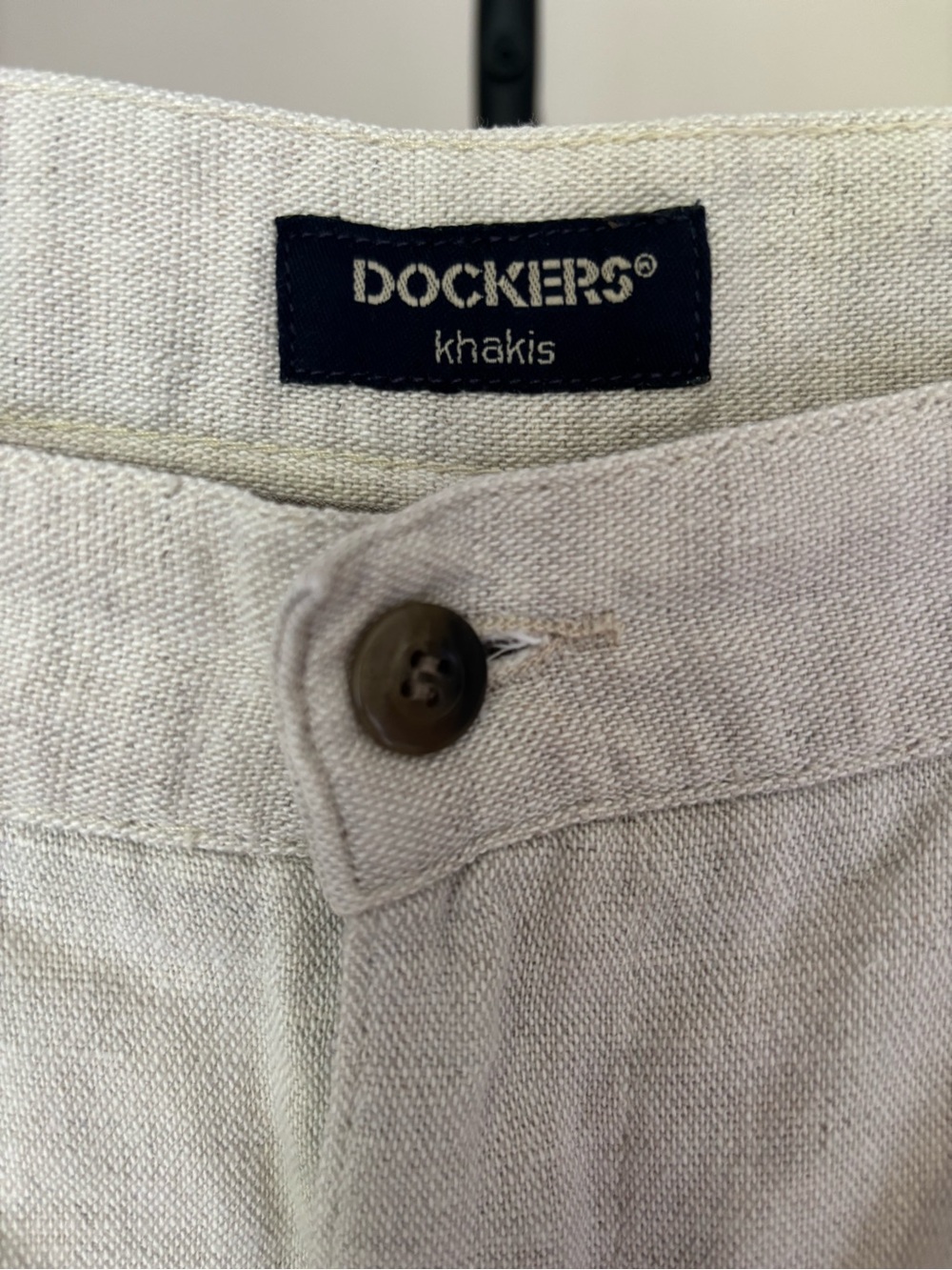 Vintage Dockers Men's Khakis Light Beige Linen-Blend